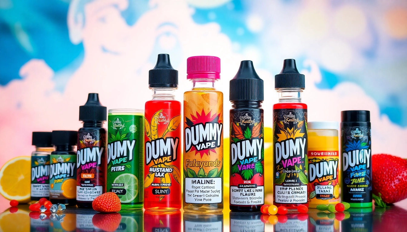 Explore Dummy vapes prices with various colorful designs and enticing flavors displayed prominently.