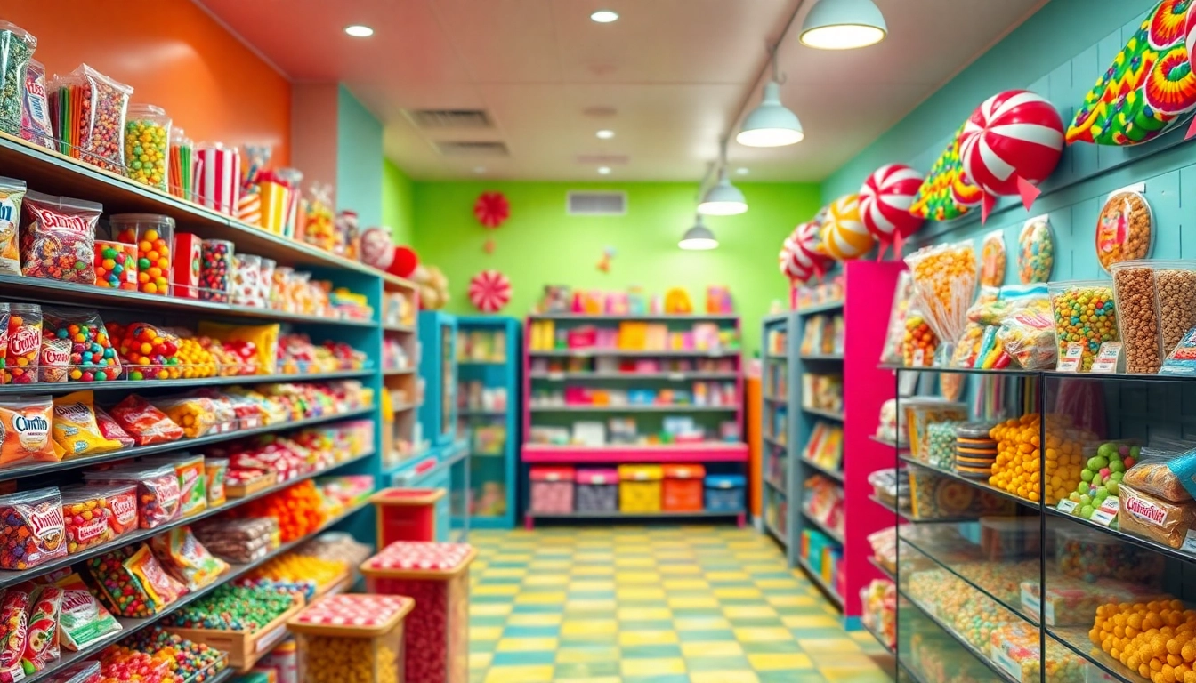 Visit this vibrant candy store near me filled with an array of delightful sweets and treats.