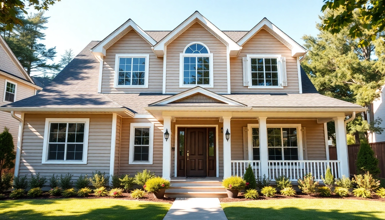 Exquisite exterior renovations on a house showcasing modern siding and windows enhancing curb appeal.