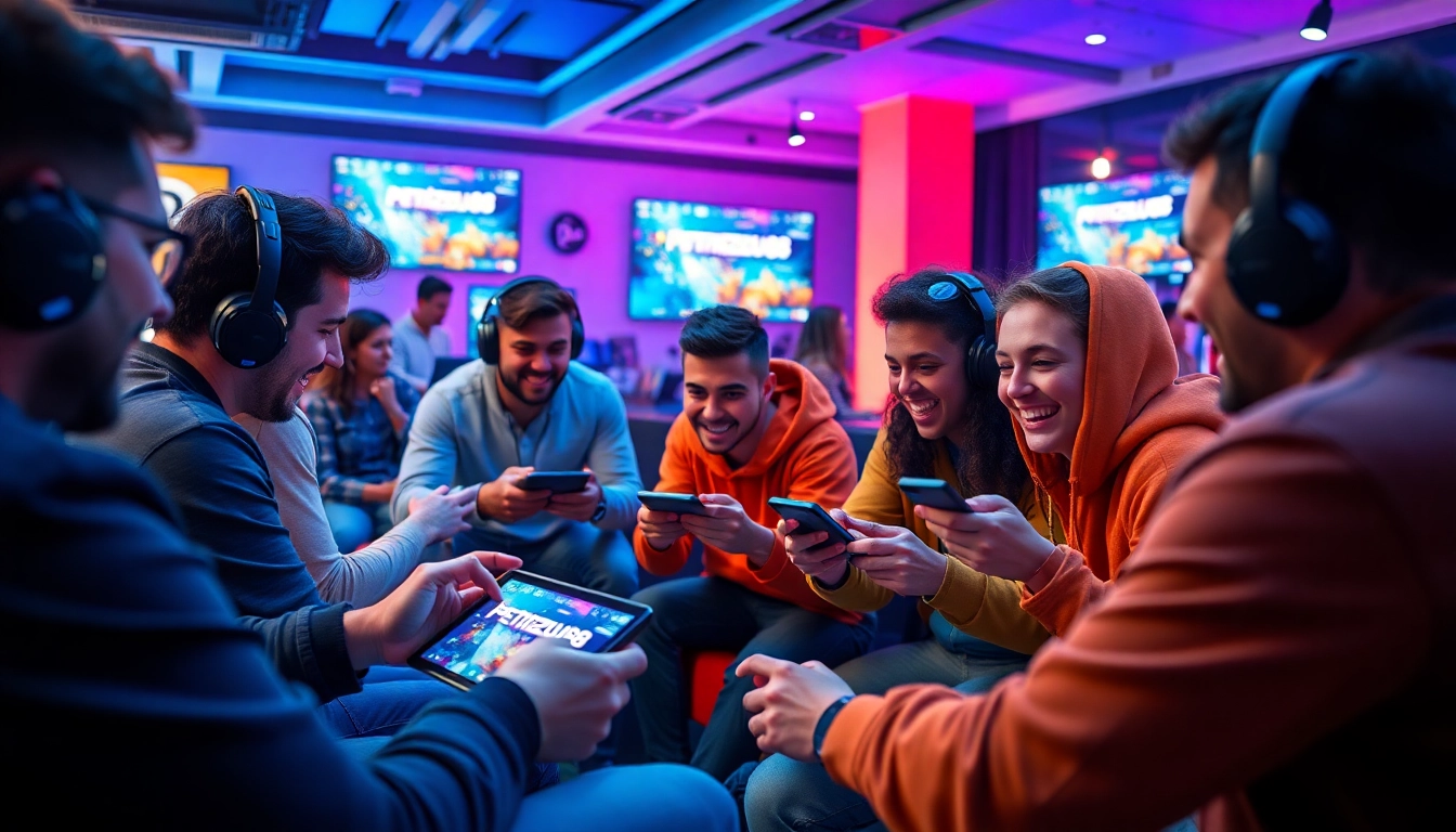 Players enjoying various games on petirzeus88, showcasing online gaming excitement across devices.