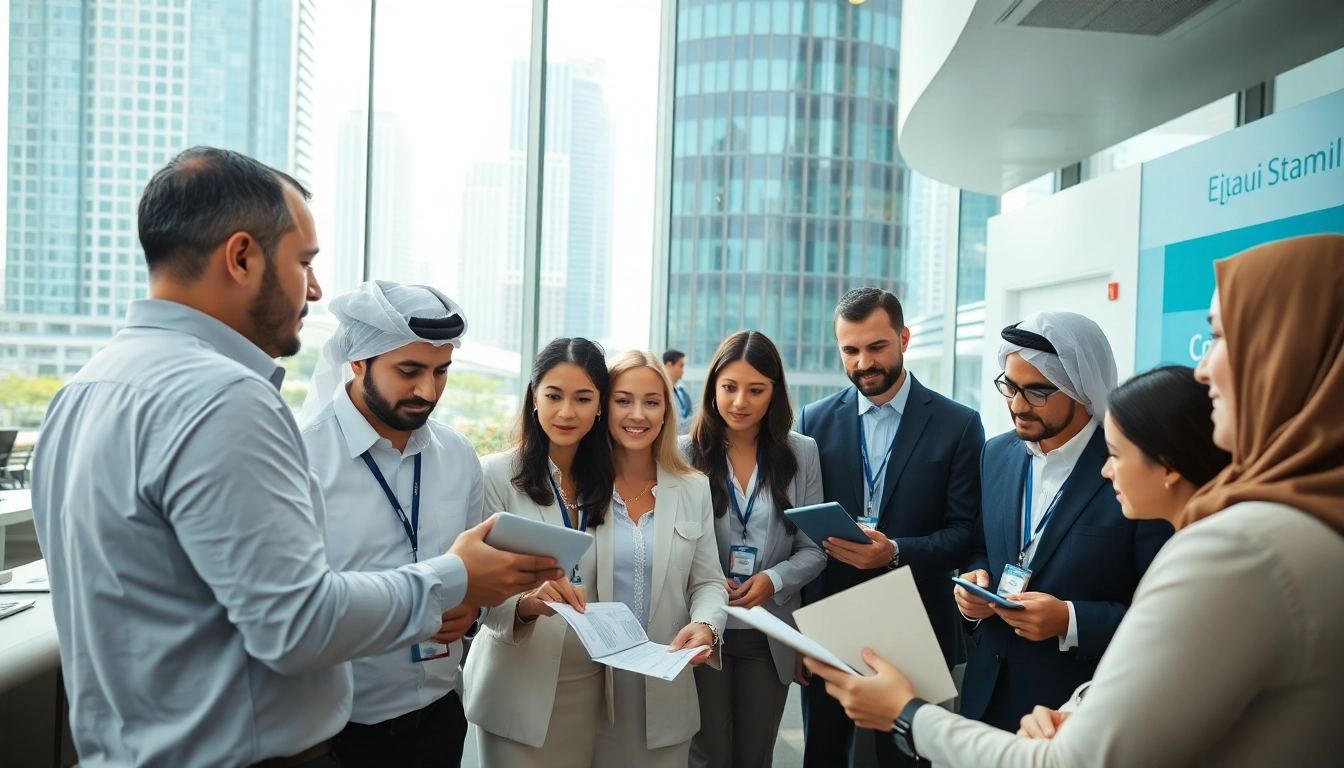 Complete Ejari cancellation process in a modern Dubai Trustee Centre with professionals engaged.