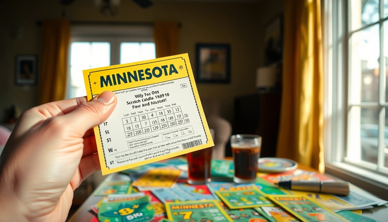 Scratcher tickets in action highlighting best mn scratch off tickets with excitement and anticipation.
