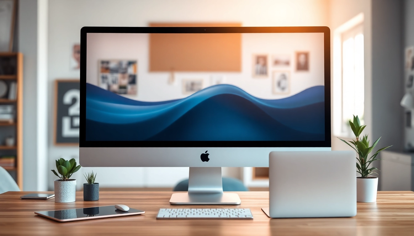 Buy Apple Pro Display XDR in a modern workspace setup showcasing sleek design and creative environment.
