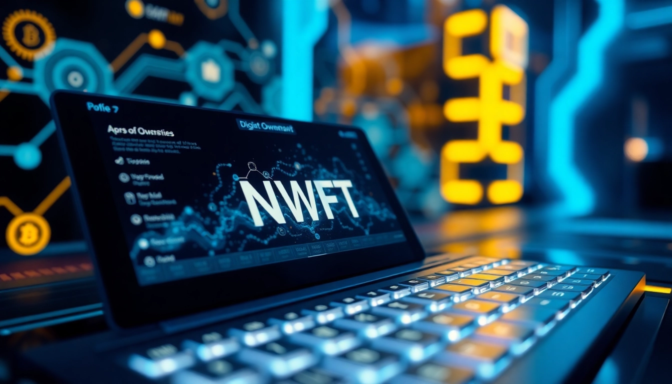 Visual representation of digital proof of ownership highlighting blockchain technology for NFTs.