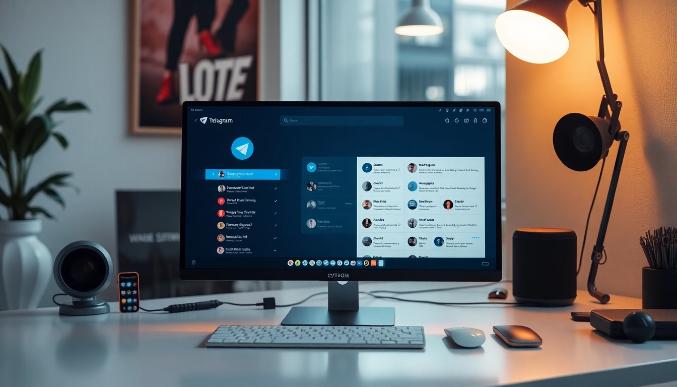 Engage with Telegram電腦版 through a modern desktop interface showcasing its features seamlessly.