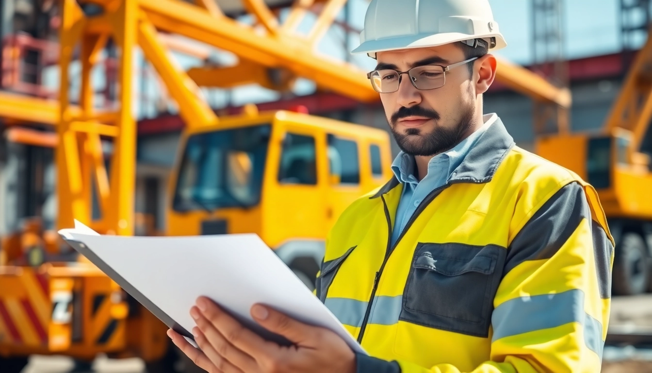 Mastering NVQ Level 4 Crane supervisor answers with a professional reviewing documents.