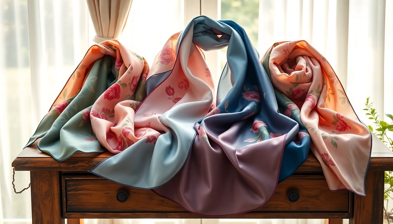 Shop beautiful silk scarves for women featuring vibrant patterns and luxurious textures.