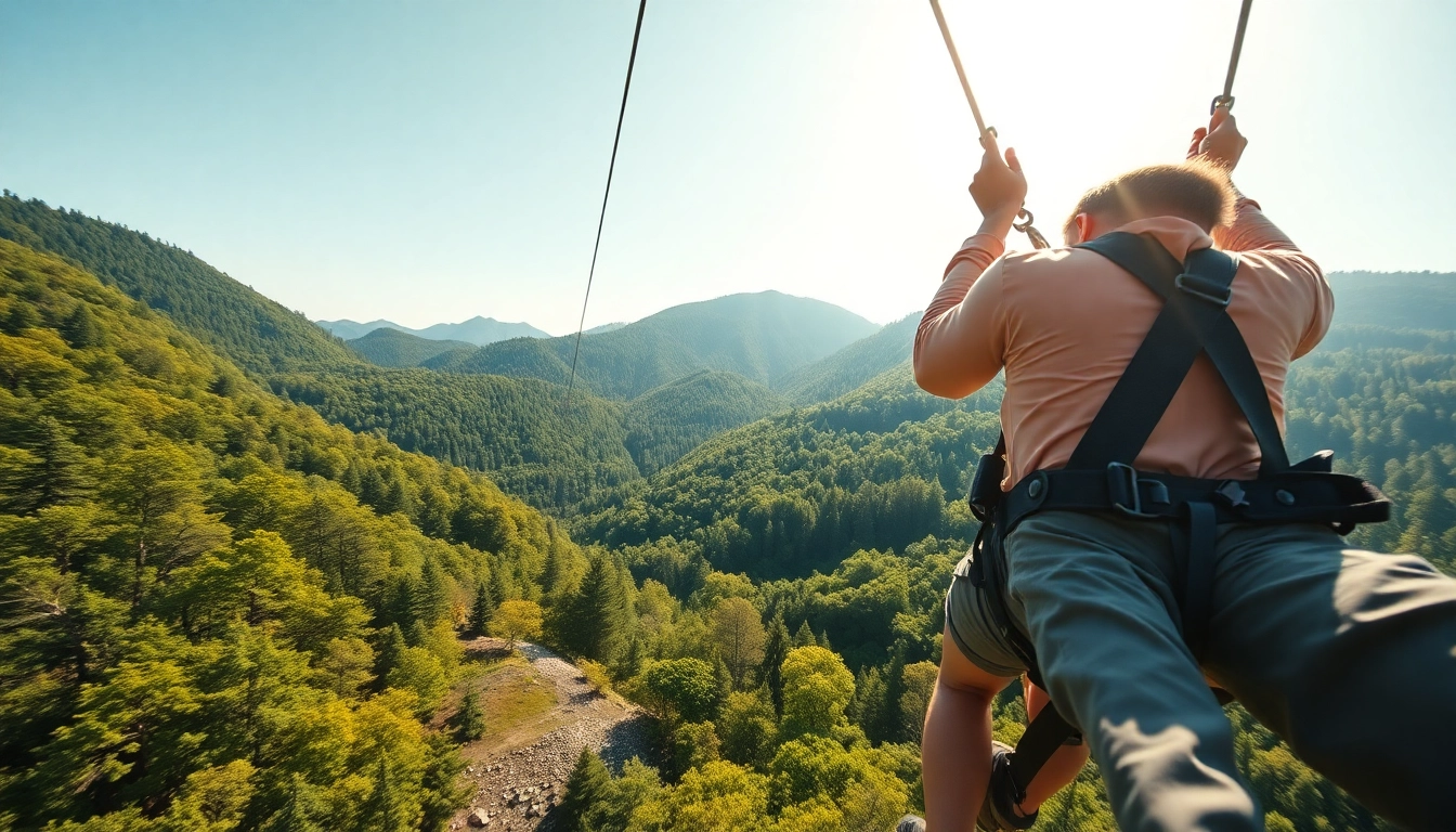 Experience the thrill using a ZIP WIRE KIT while gliding through nature's beauty.