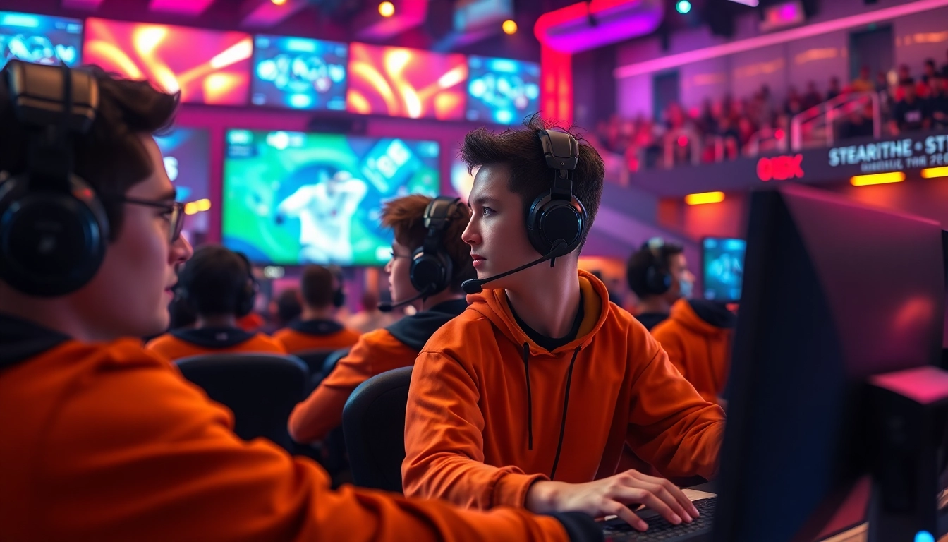 메이저사이트에서 진행 중인 e-gaming 대회 장면을 포착한 사진.