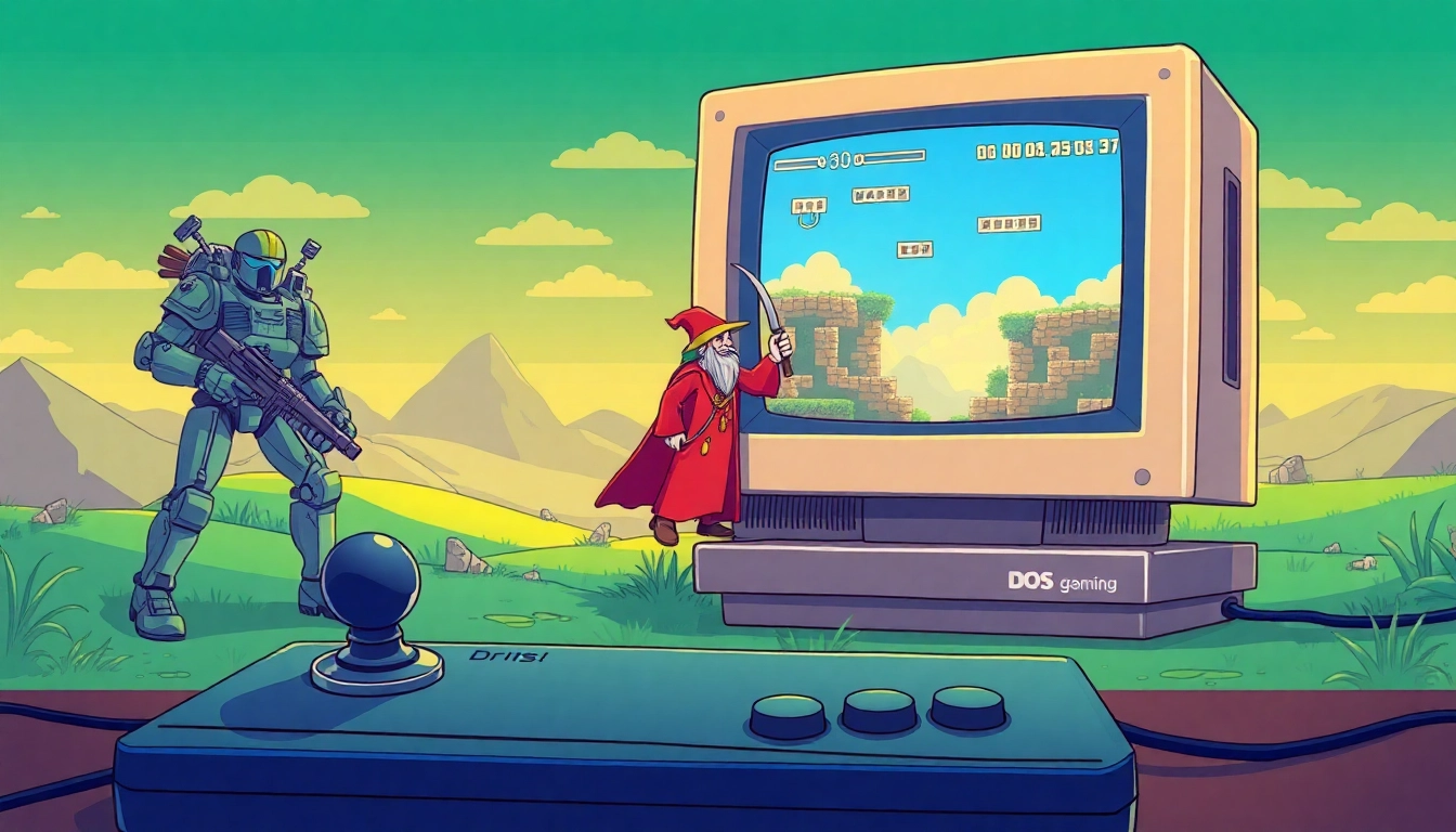 Play engaging dos games online featuring classic characters from vintage pixel art.