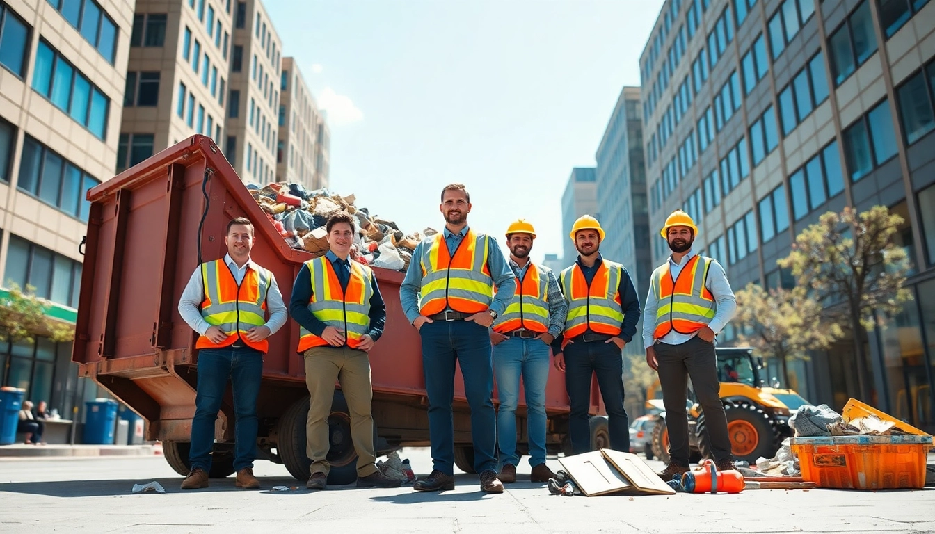 Quick Rubbish Removal service team efficiently managing waste in an urban environment.
