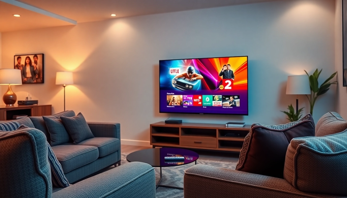 Disfruta de la experiencia de Comprar IPTV en un salón moderno y acogedor.